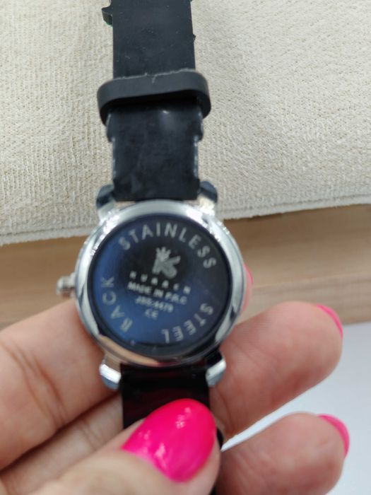 Zegarek silikonowy dla dziecka czarny pasek z postaciami z bajek Super