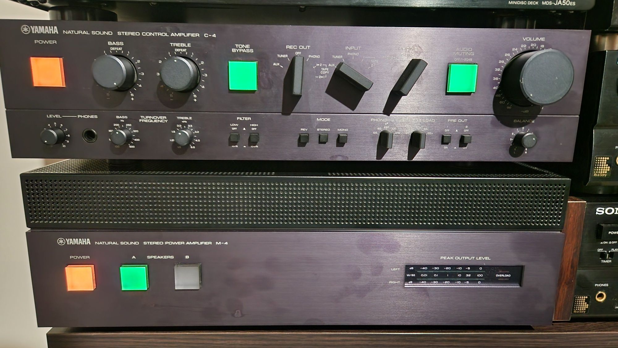Yamaha C-4 Yamaha M-4 końcówka mocy M4 Przedwzmacniacz  C4