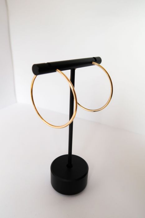 Złote Kolczyki Koła | 4.8cm | Próba złota 585