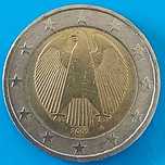 2 Euros de 2002 Letra G,  da Alemanha