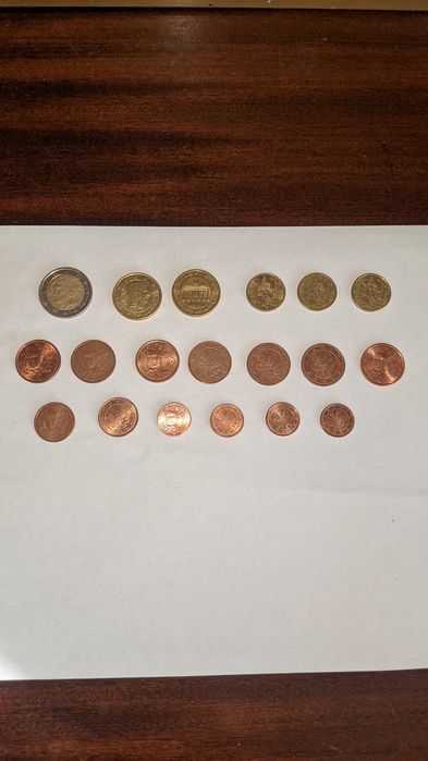 Евро-Euro cent (2,50,10,5,2,1)