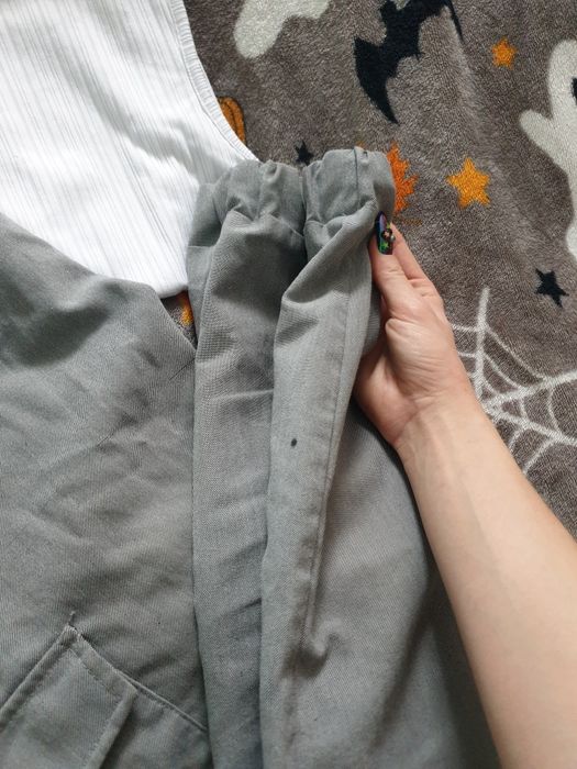 Spodnie cargo szare joggery z łańcuchem
