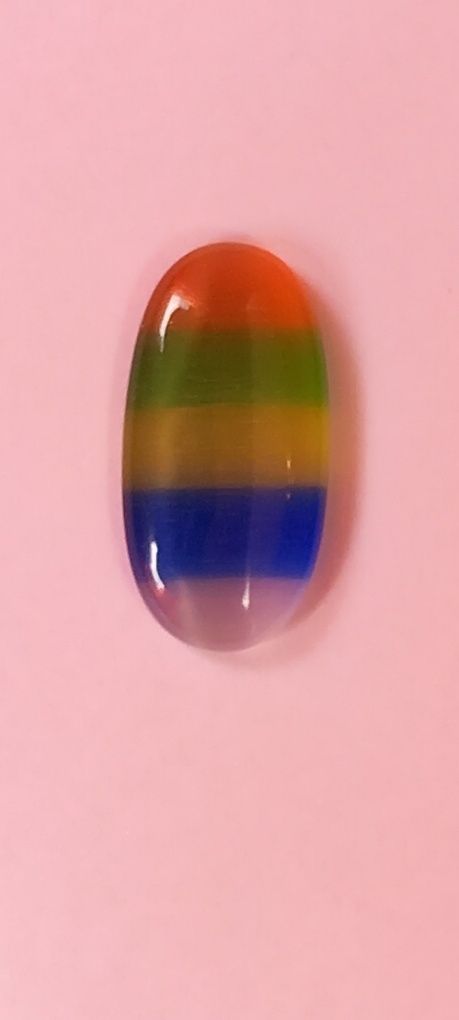 Pedra natural colorida arco íris