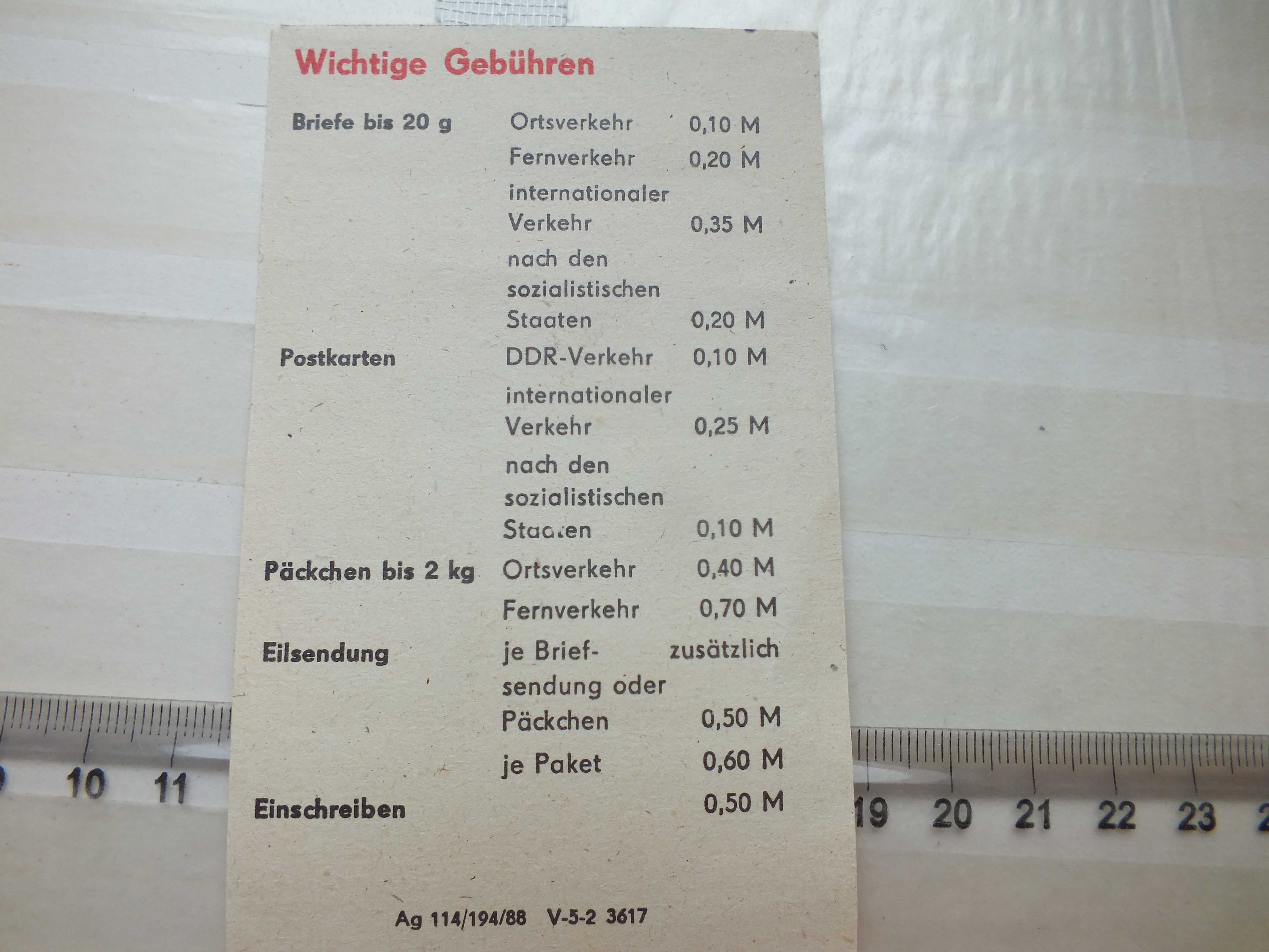 karnet 10szt. pasek znaczki Mi3296 DDR 1990r. Niemcy NRD czyste **