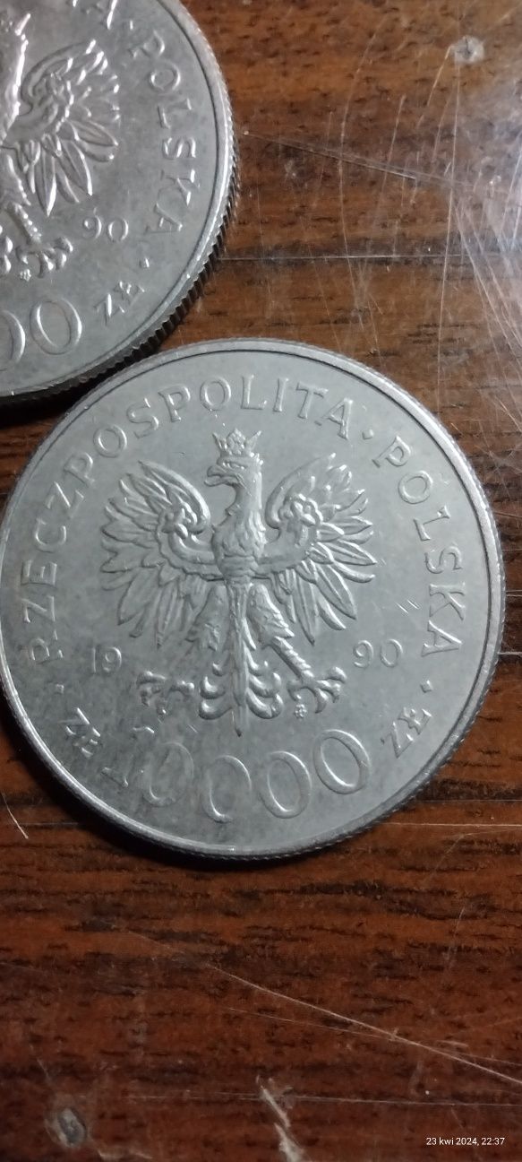 Moneta monety Polska 500 oraz 1000 zl