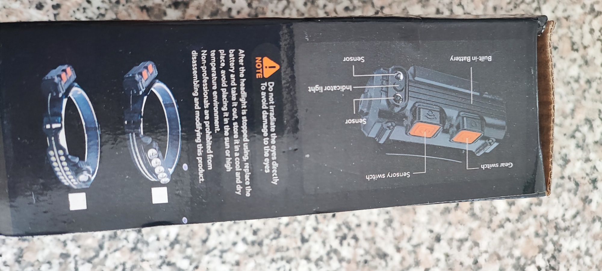 Lanterna de cabeça com sensor de movimento