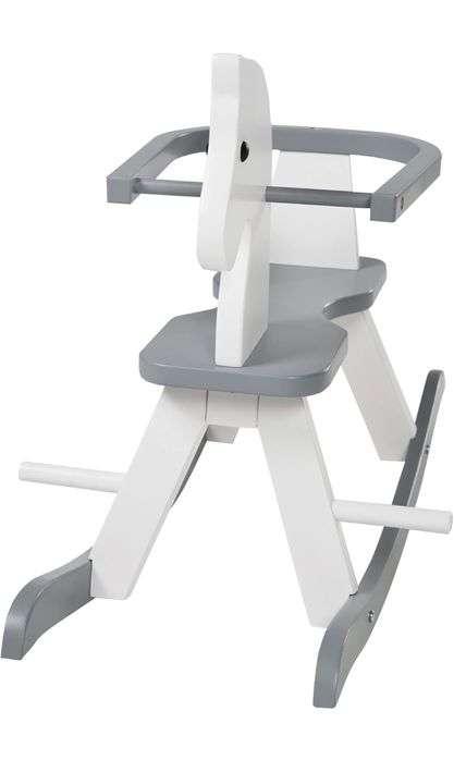 Roba Koń na Biegunach, Biały/Szary, 81,5 x 42,5 x 55,5 cm