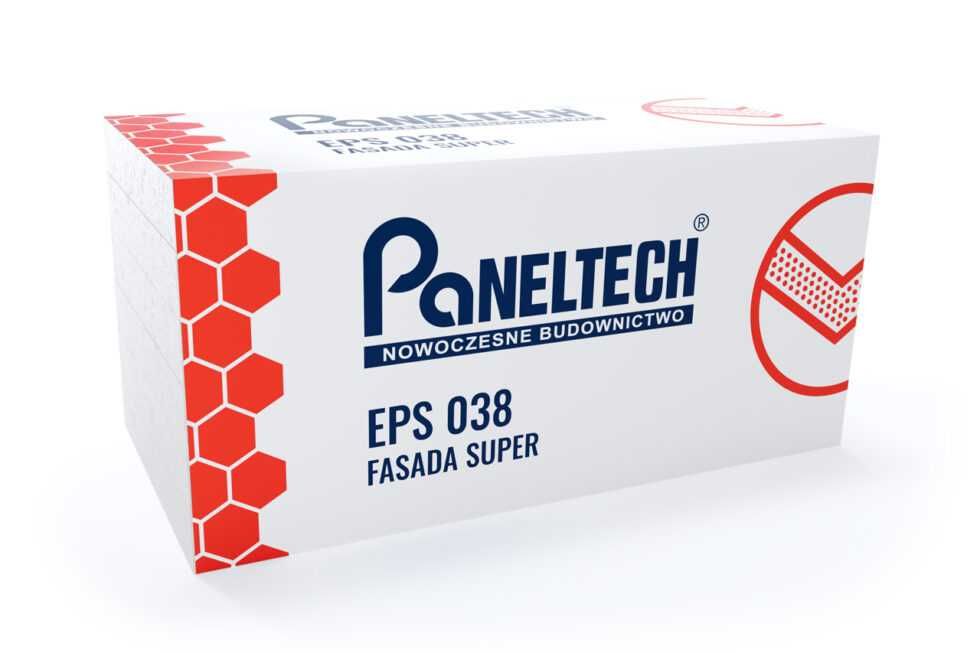 Paneltech płyty styropianowe styropian fasadowy EPS038, różne grubości