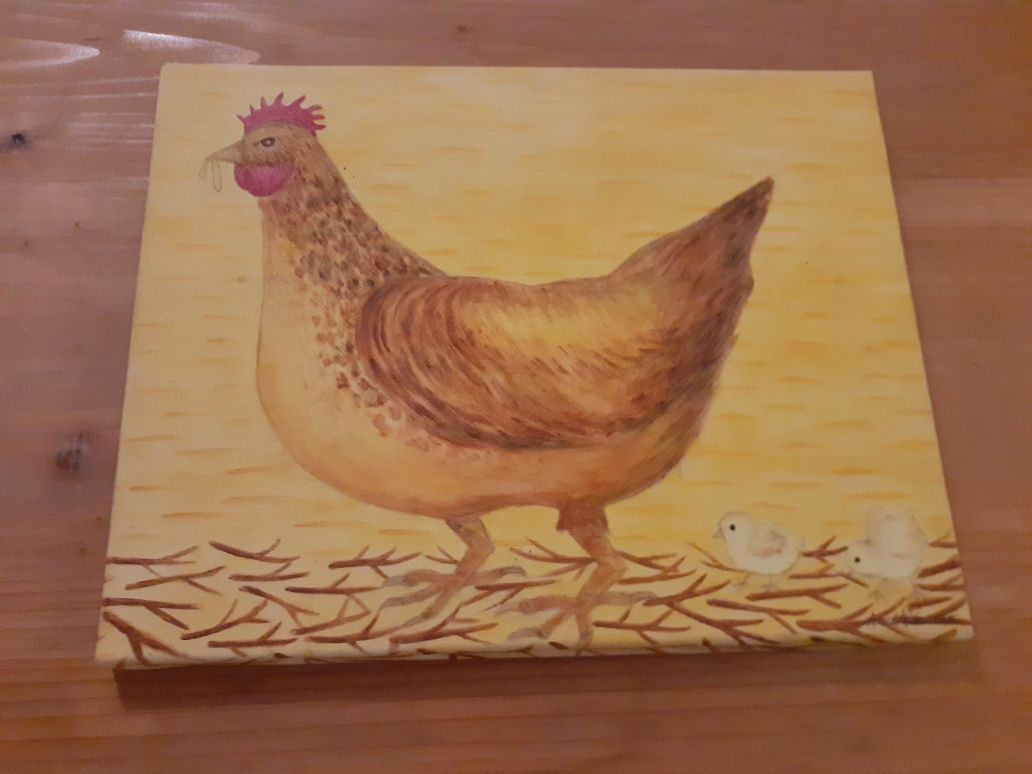 Tela pintada à mão.