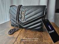 Ysl graphite absolue black jodelka kopertówka mini kopertówka torebka