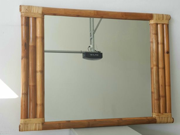 Espelho grande em bambu