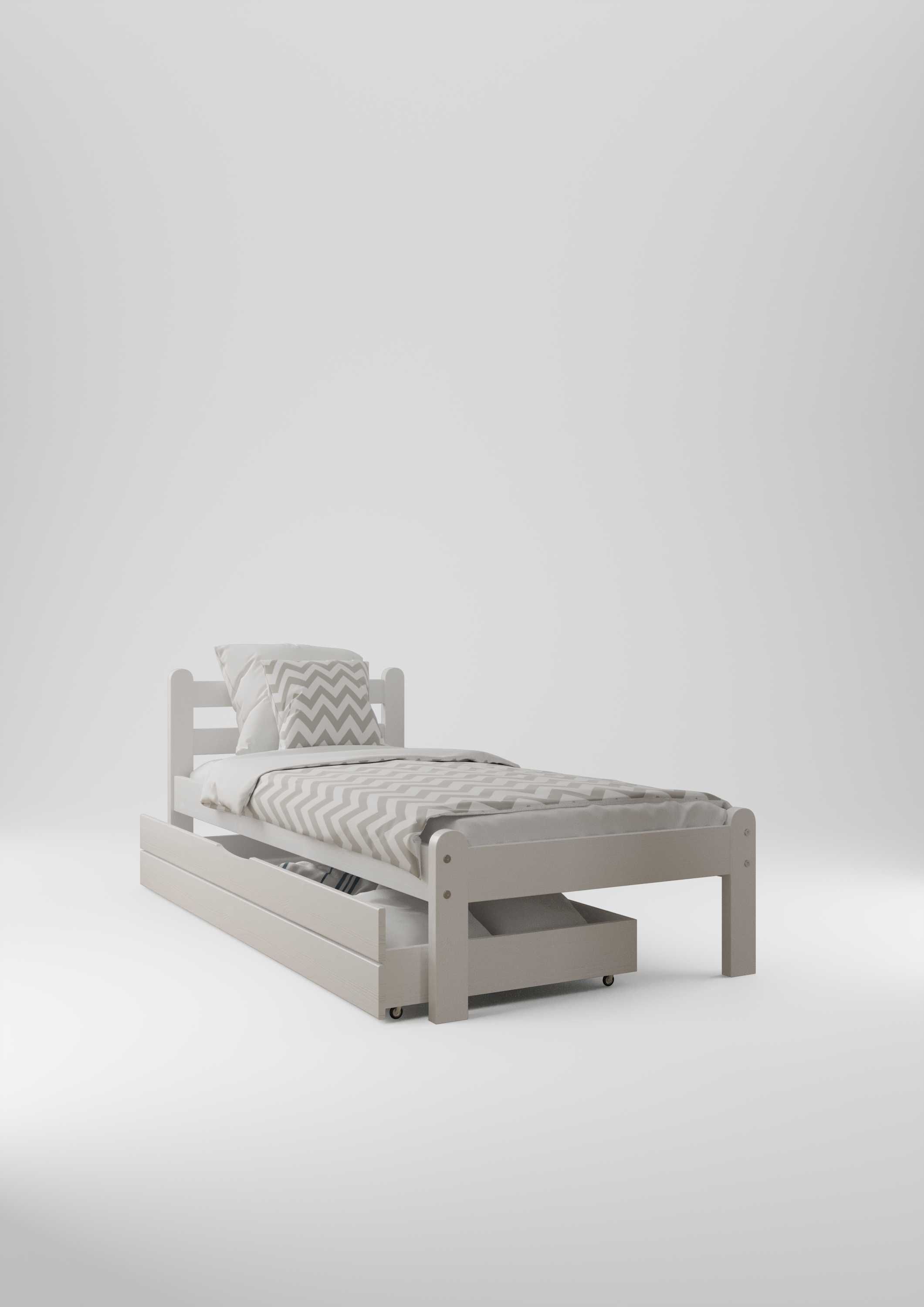 Ліжко односпальне з натурального дерева