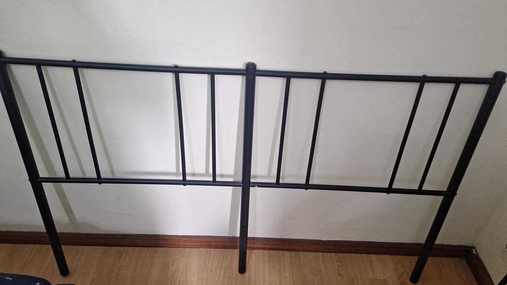 Cabeceira de ferro preta VidaXL