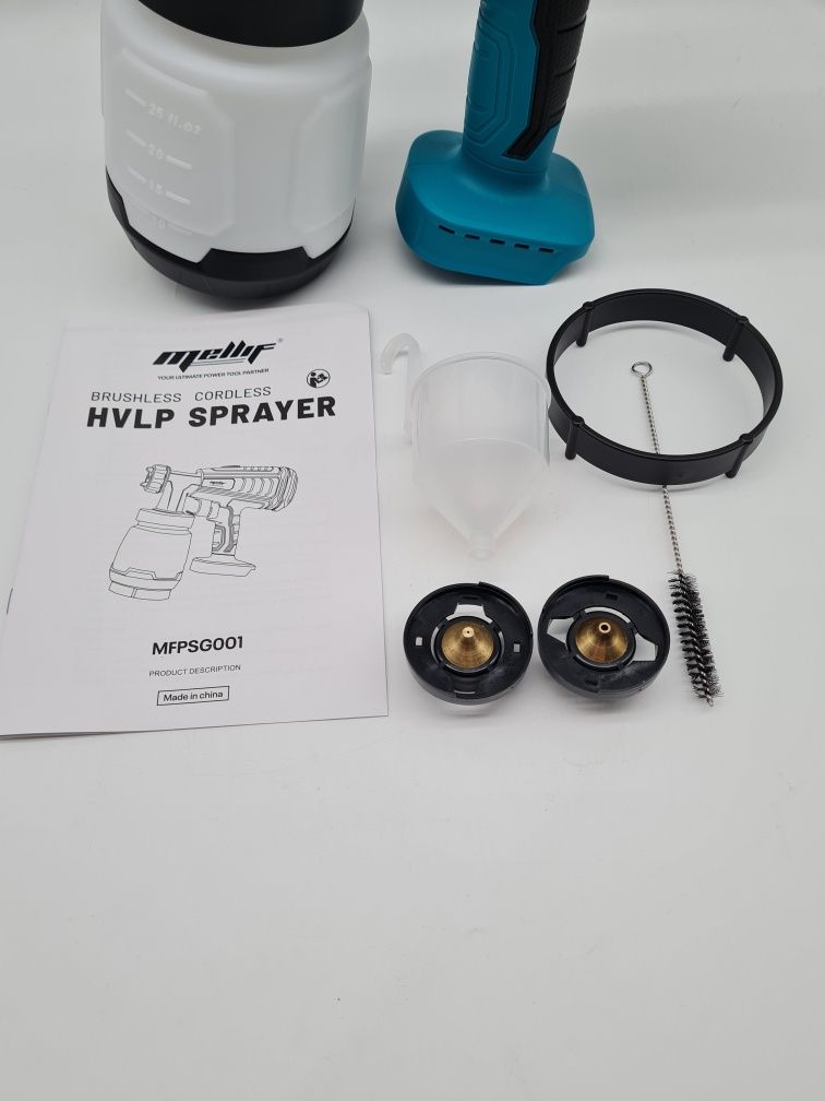 Pistolet malarski akumulatorowy Mellif 18/20V 800ml na baterie makita