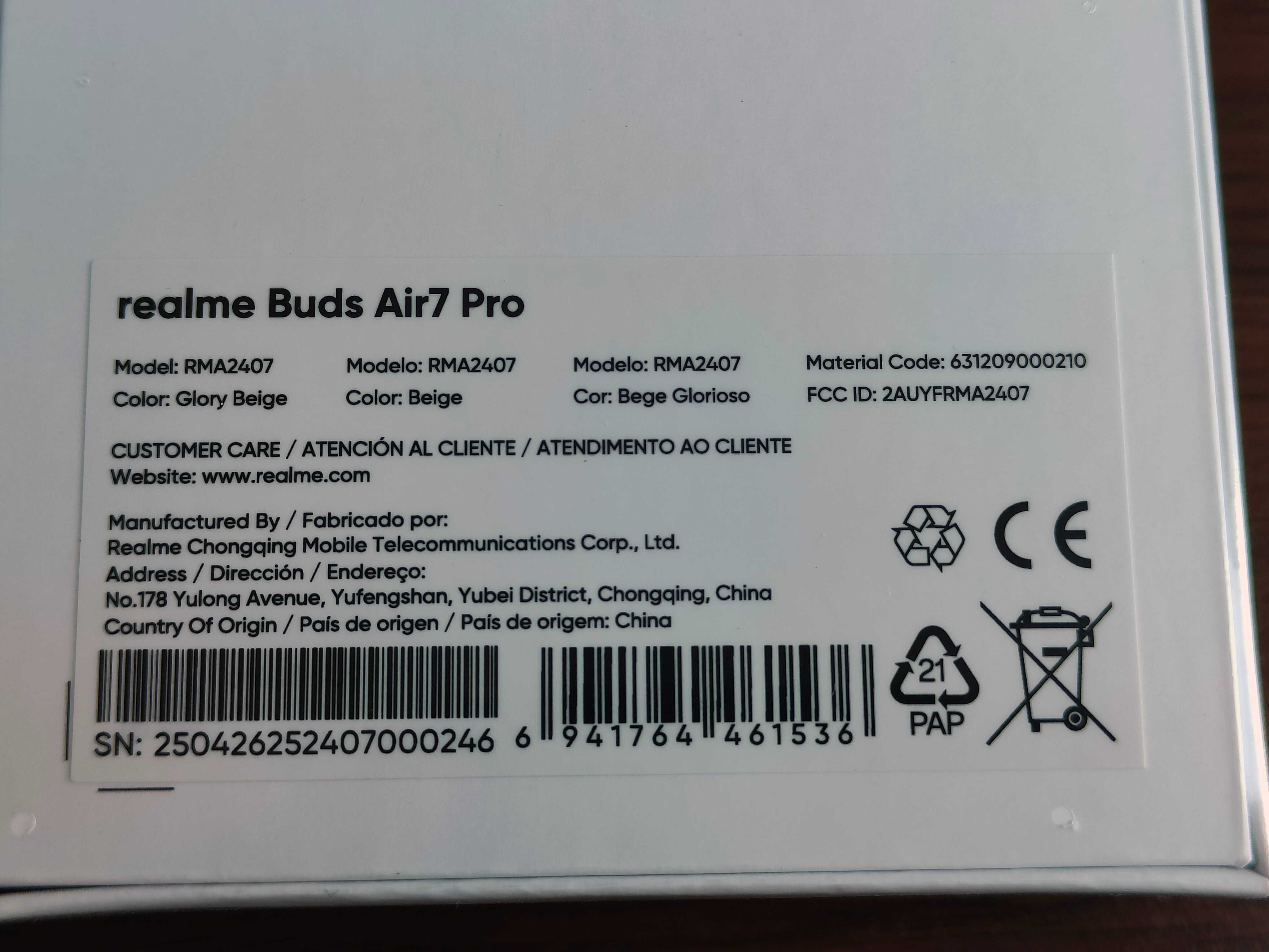 Навушники Realme Buds Air 7 Pro (Global)