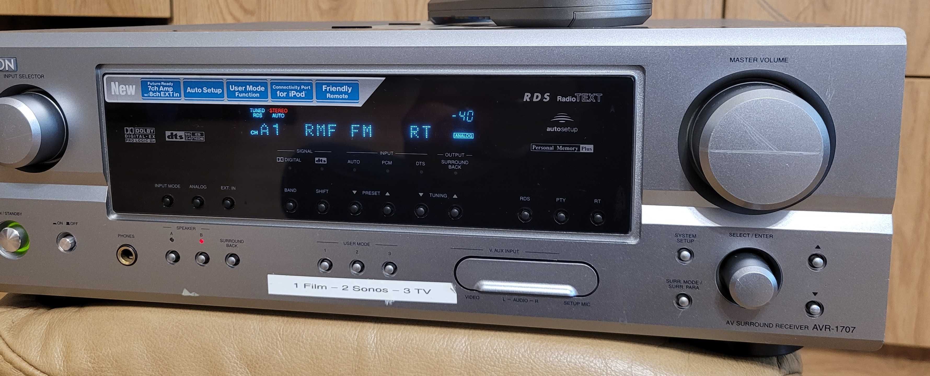 Denon AVR-1707 amplituner kina domowego z pilotem