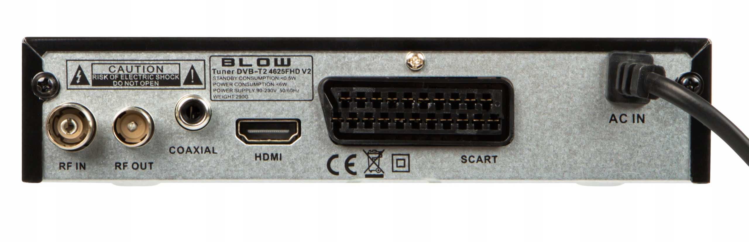 2x Tuner dekoder DVB-T2 TV naziemnej H.265 HEVC FULL HD usb hdmi pilot
