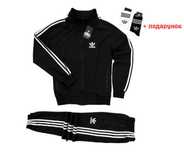 Чоловічий спортивний костюм Adidas чорний Адидас