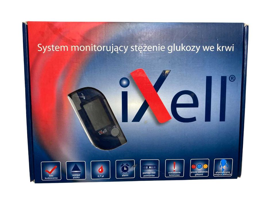 Glukometr iXell, zestaw do pomiaru glukozy we krwi