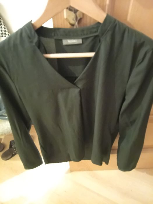 Blusa seda verde musgo