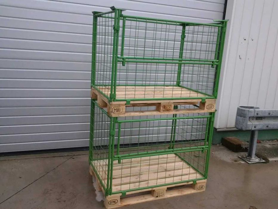 Kosz Gitterbox nadstawka paletowa H80 na paletę euro RAL 5012