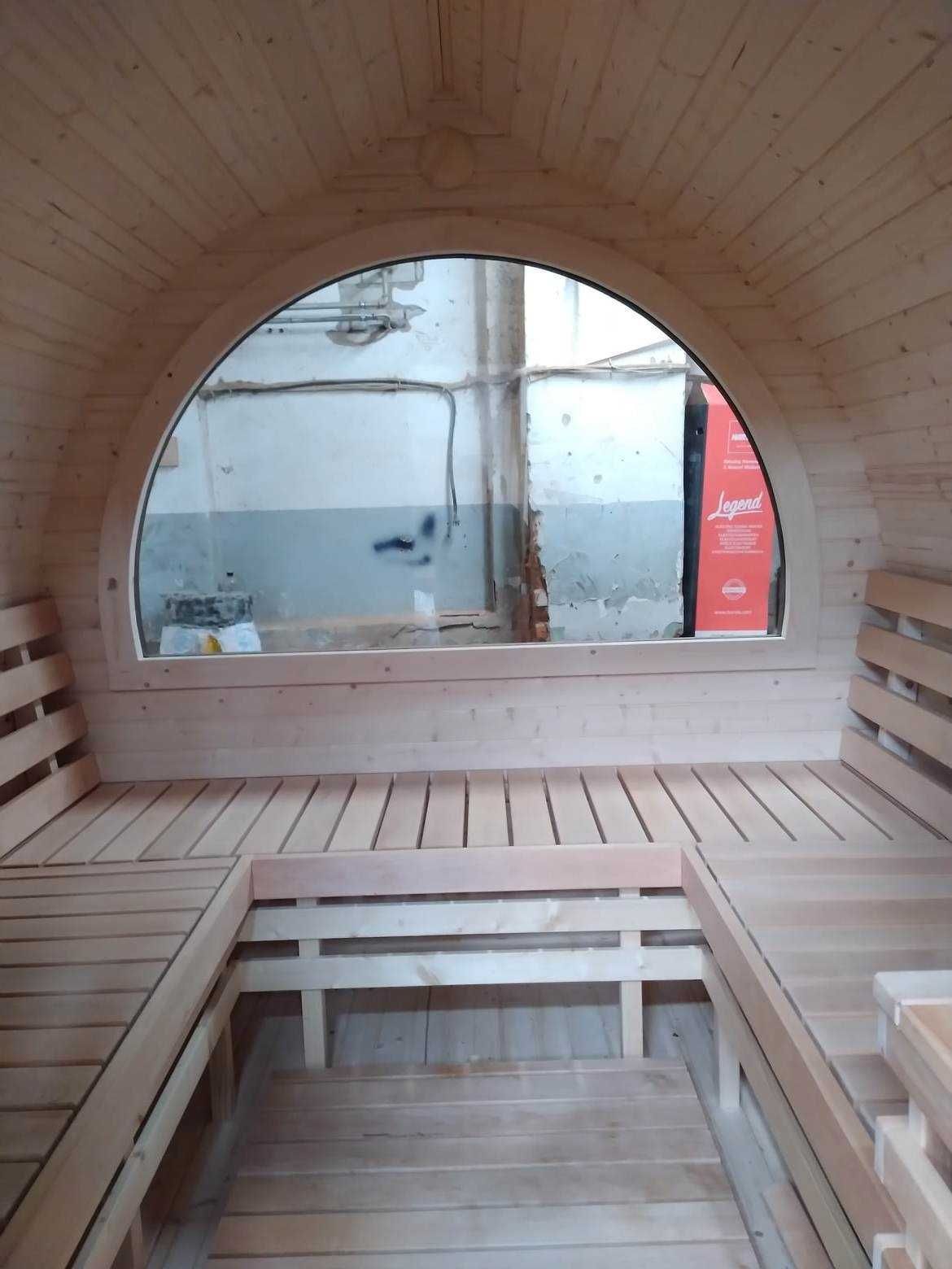 Transport W CENIE!!! Sauna ogrodowa BRZOZOWY LIŚĆ 3m x 2,5m