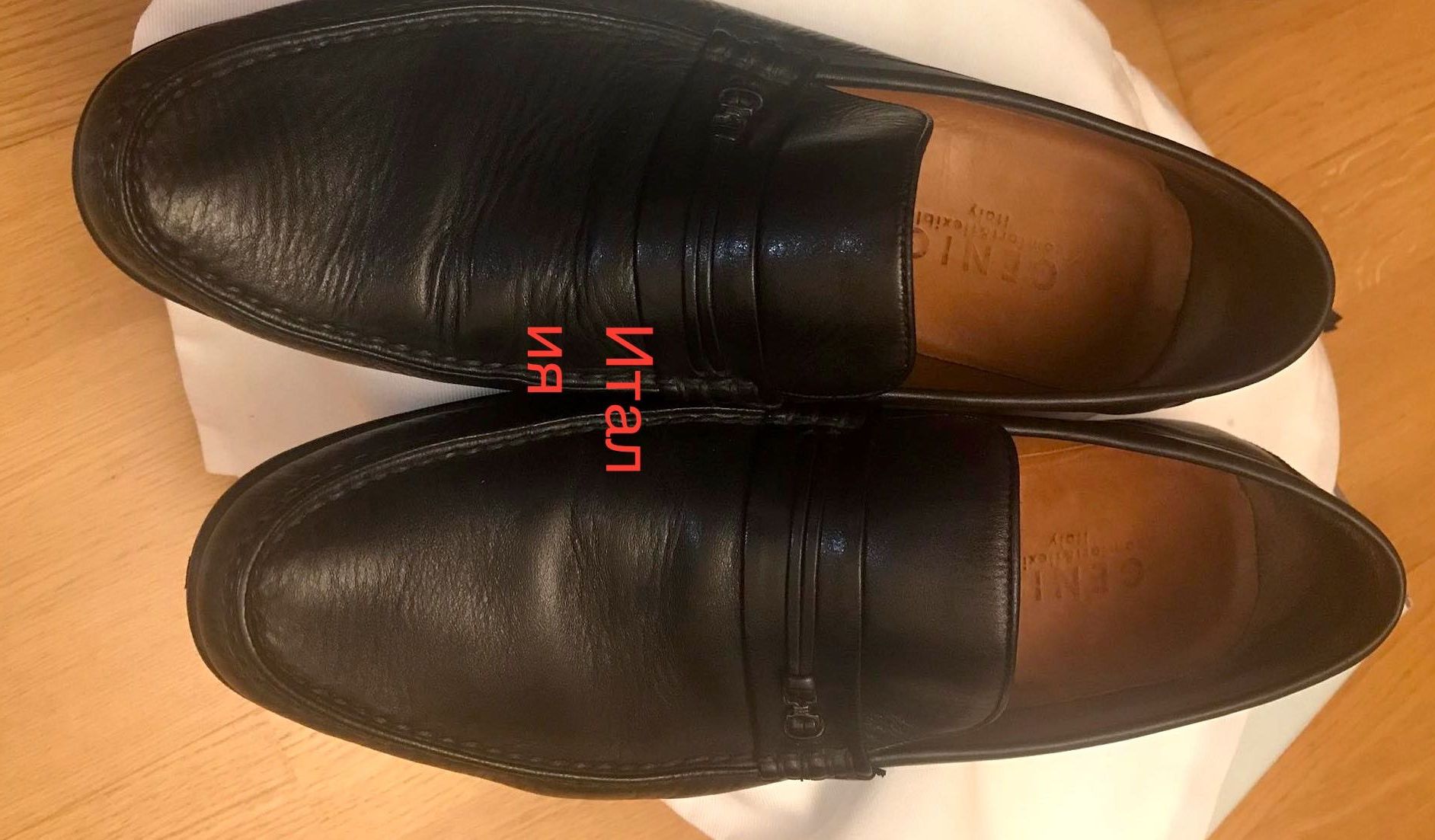 Мокасины лоферы туфли мужские кожаные  GENIO р 43-42 Италия