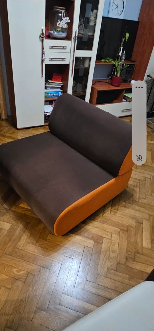 Sofa/Fotel Brązowo Pomarańczowa