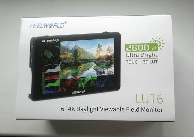 Monitor podglądowy FeelWorld Lut 6 UltraBright 2600 Nitów JAK NOWY