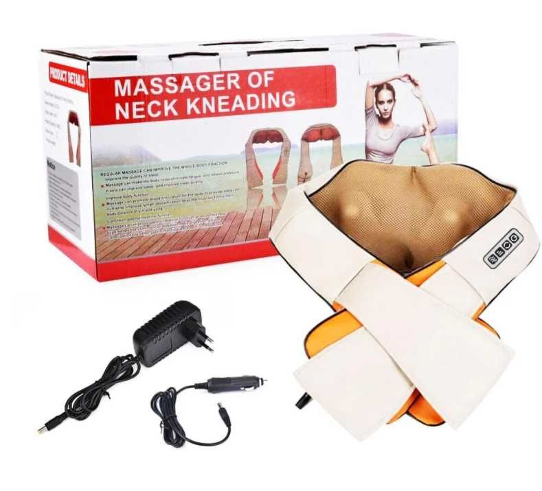 Роликовий масажер для шиї та спини з підігрівом Massager Kneading