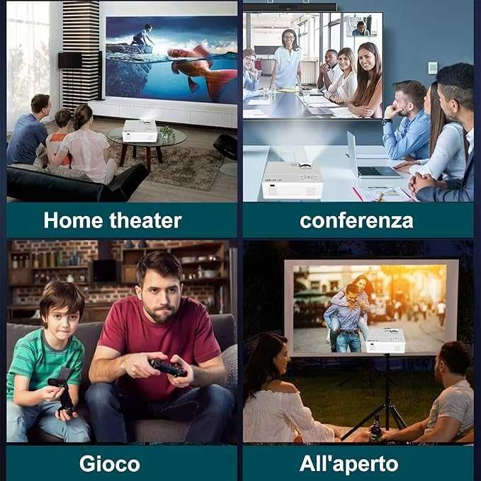 Przenośny mini projektor 1080P