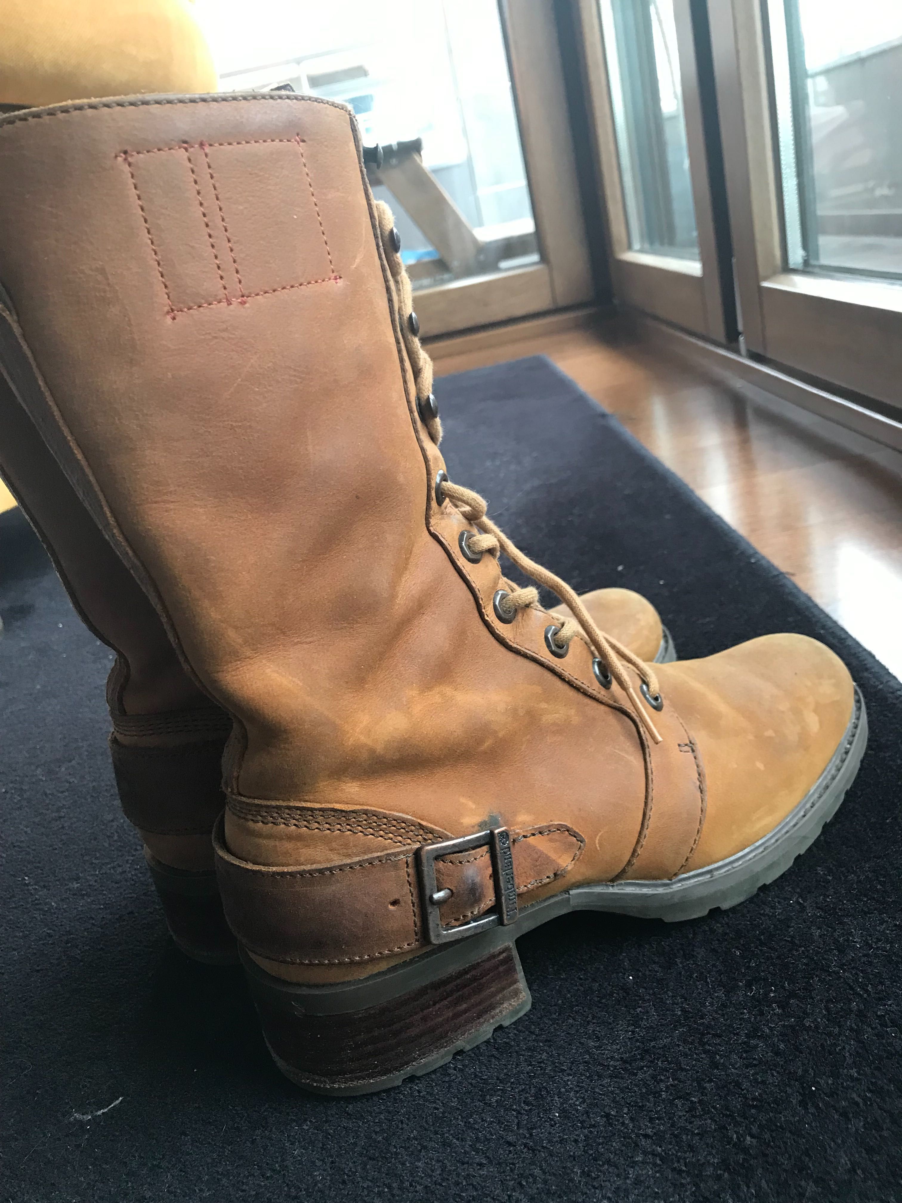 Botas pele Timberland camel