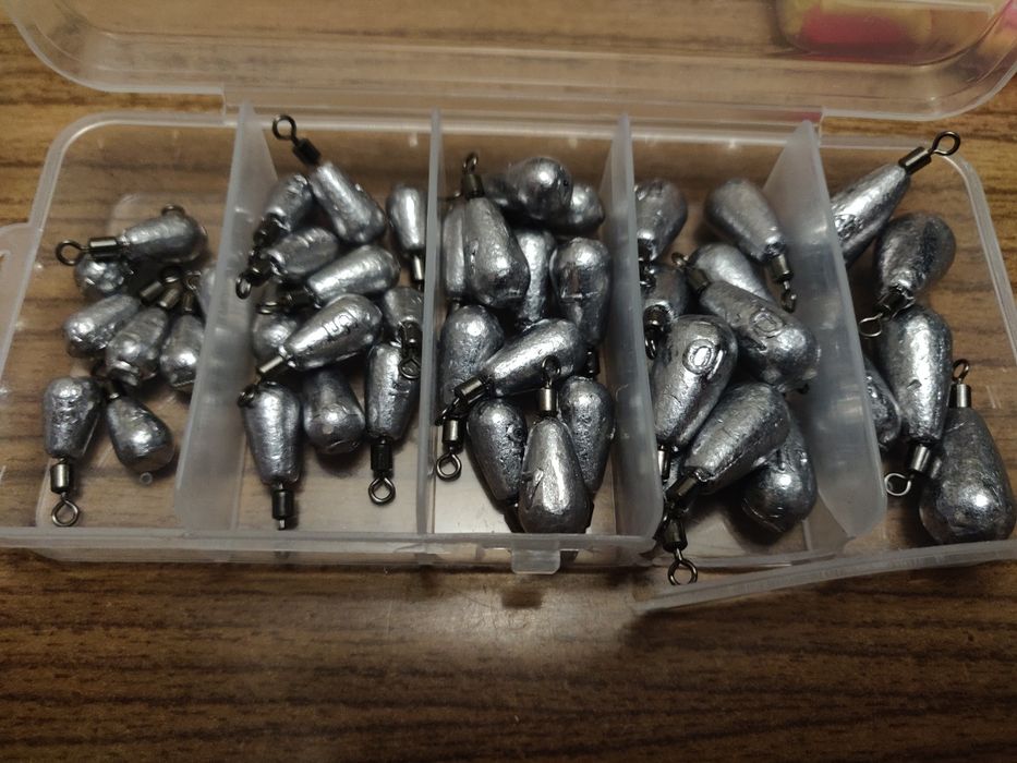 Грузила для риболовлі (свинець). 3.5, 5, 7, 10, 14 грам