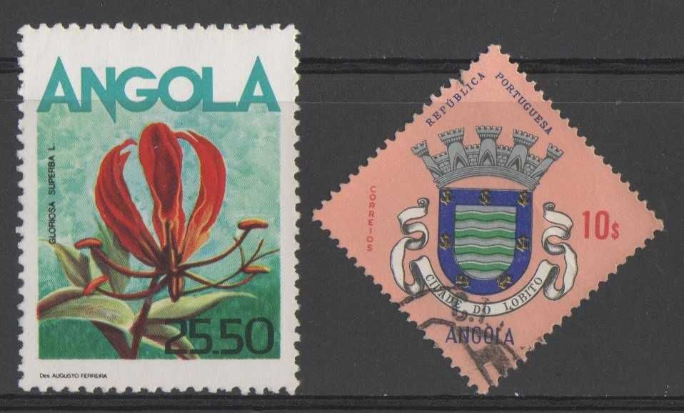 Filatelia: Angola - 82 selos novos e usados