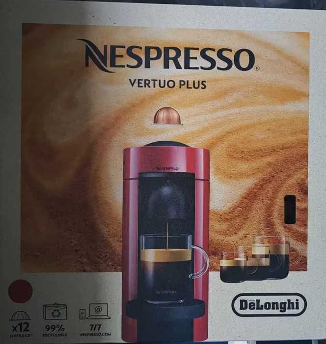 Máquina café Nespresso Delonghi Automática Vertuo PLUS Vermelha