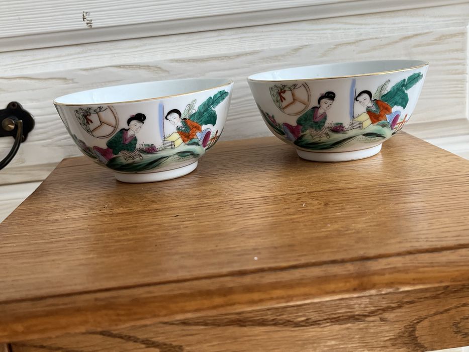 Komplet miseczek chińskich rękodzieło porcelana