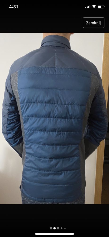 Granatowa kurtka pikowana outdoor Adidas S/M