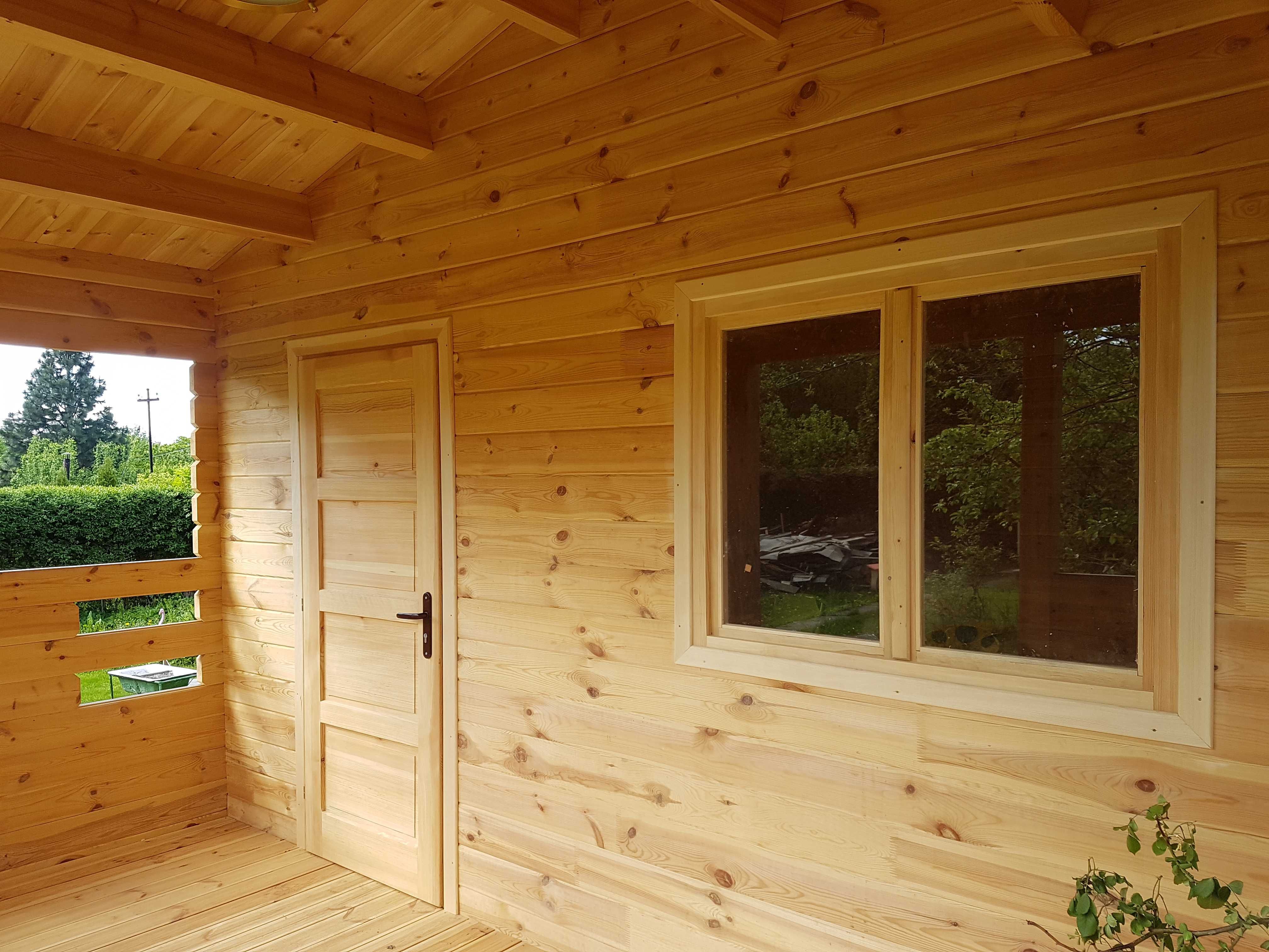 Domek letniskowy, drewniany, działkowy, 32,5 m2 ściana ,gr. od 44mm