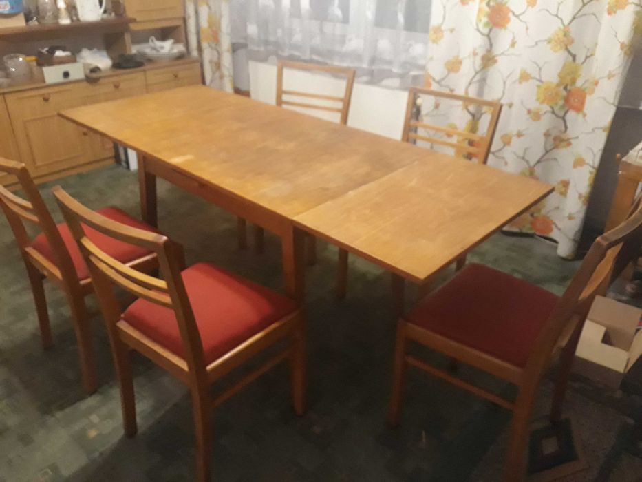 ART DECO Stół drewniany PRL rozsuwany do renowacji