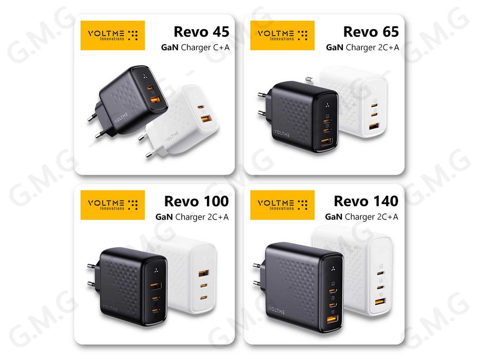 Зарядні пристрої VOLTME Revo GaN Charger 45W / 65W / 100W / 140W