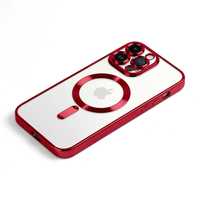 Etui Silikonowe Iphone 13/14/15 Plus Pro Max Magnetyczne Czerwone