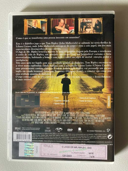 [DVD] O Jogo de Mr. Ripley (Ripley's Game)
