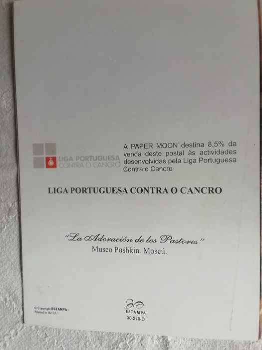 Postal de Natal Paper Moon - La Adoracion de Los Pastores