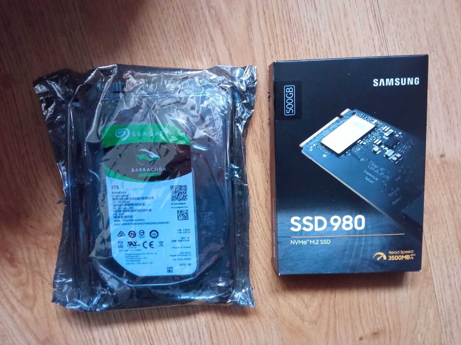 SSD Samsung 980 500gb m.2 + Dysk twardy Seagate 3,5