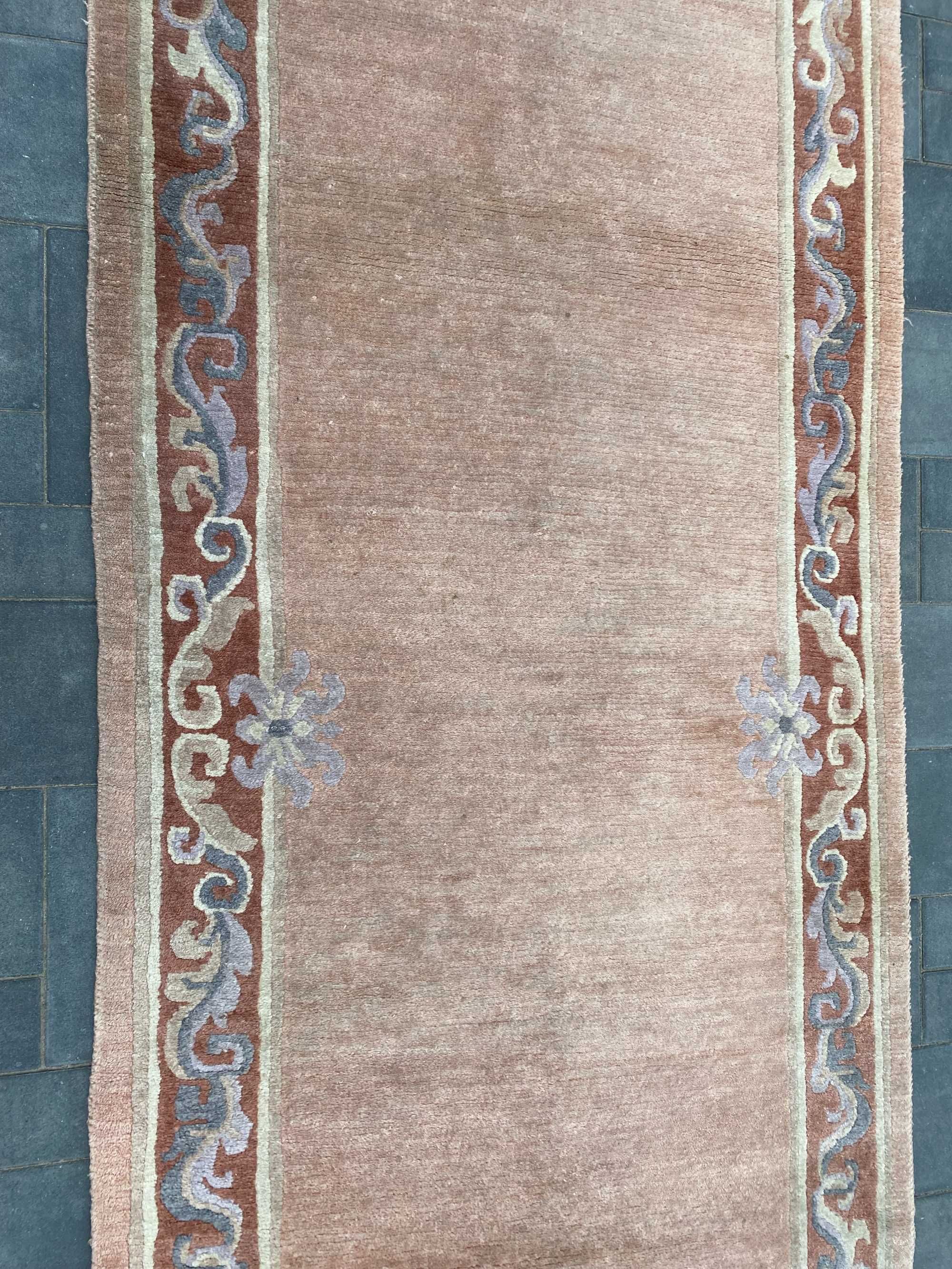 Nepalski Chodnik Ręcznie Tkany Wełniany 372x102