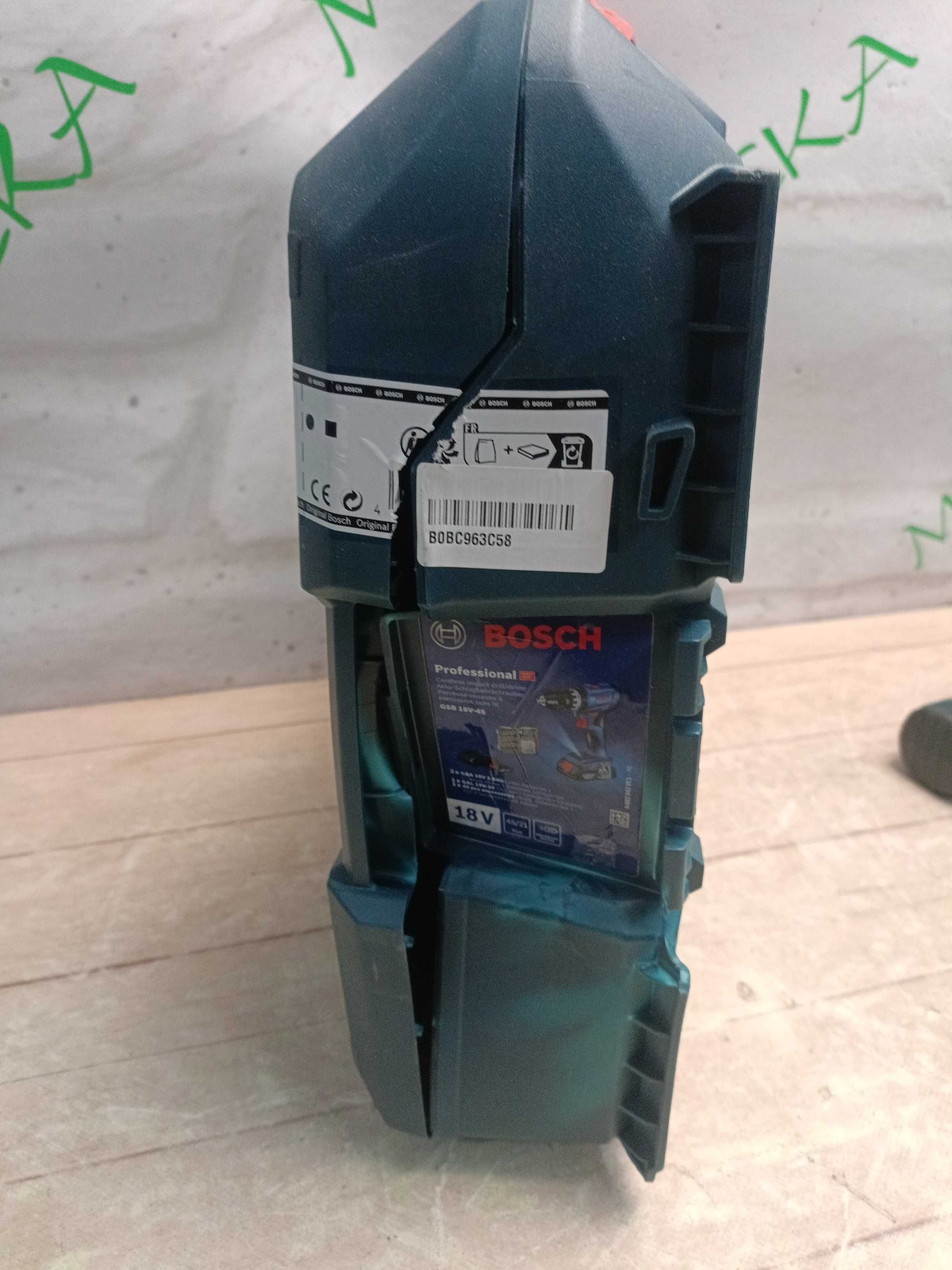 Bosch GSB 18V-45 акумуляторний ударний дриль 2 АКБ+ЗП+набір біт