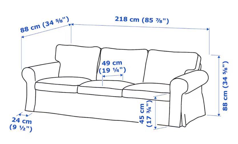 Sofá EKTORP IKEA 3 lugares