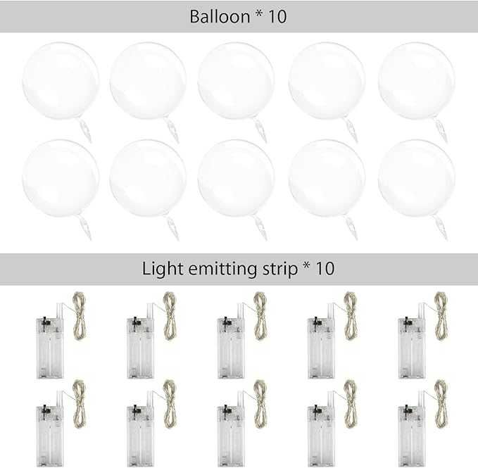 świecące balony ze światłami, balony LED Bobo