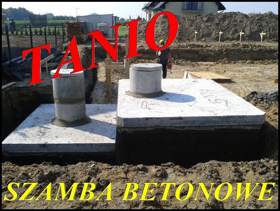 Zbiorniki na szamba SZAMBO betonowe tanio 10m3 TANIO i SZYBKO