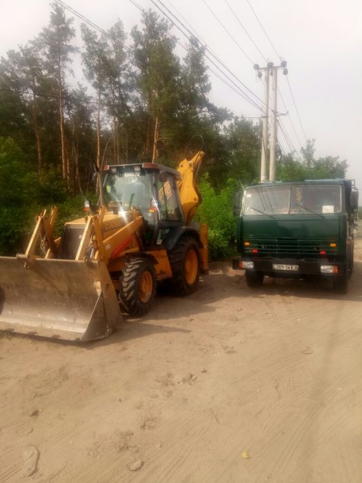 доставка песка, щебня, земли копка котлованов, септика